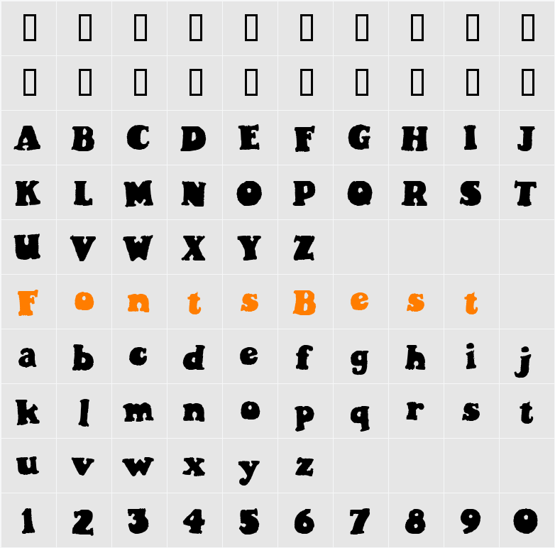 CK Lumpy Character Map