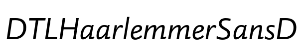 DTLHaarlemmerSansD Font Image