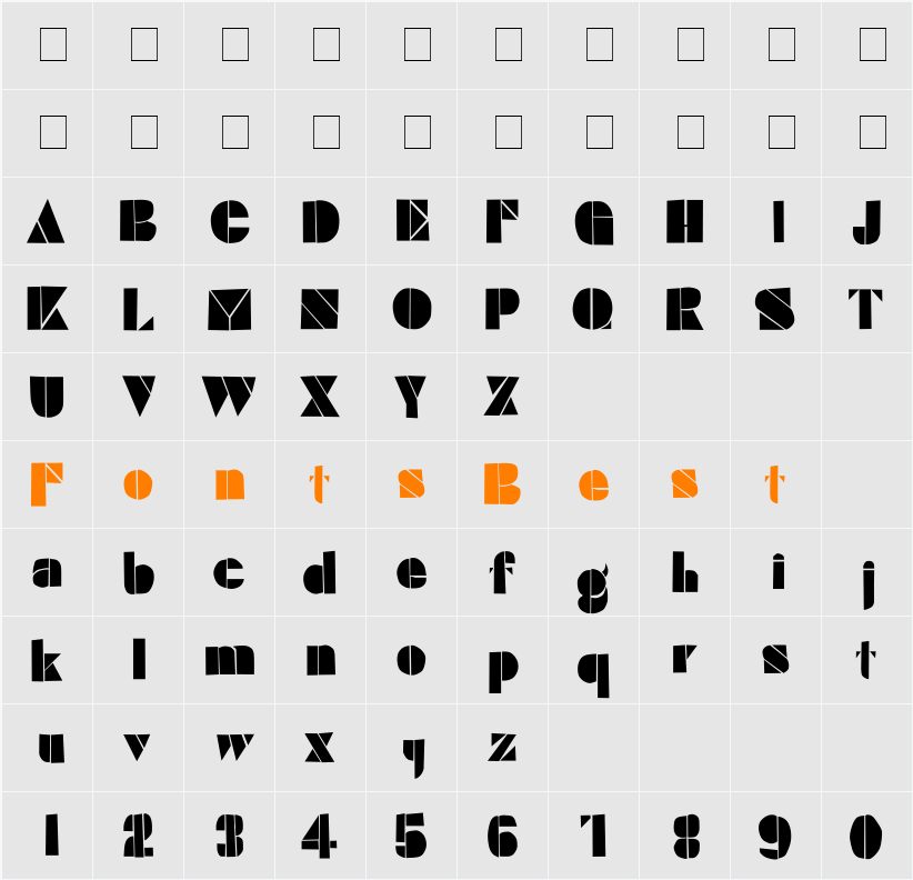 BilBurr Character Map