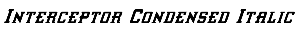 Interceptor Condensed Italic