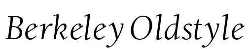 Berkeley Oldstyle Font Image