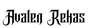 Avalen Rekas Font Image