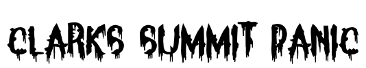 Clarks Summit Panic Font Image