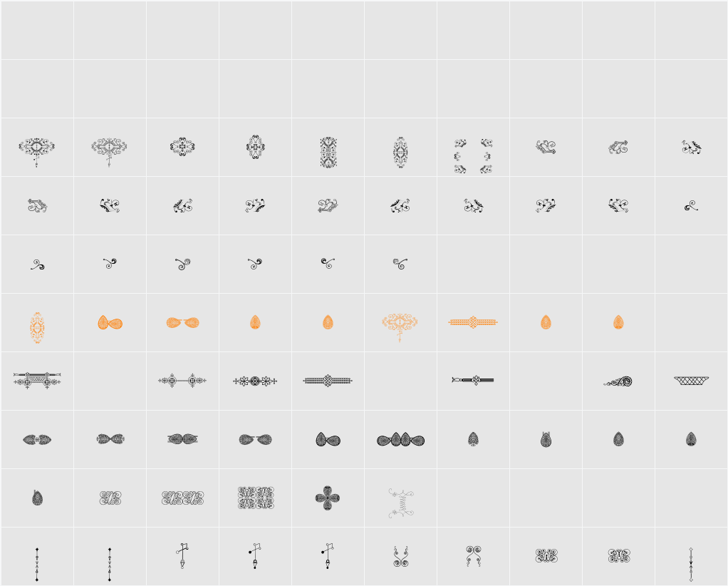Naive Ornaments Free Character Map