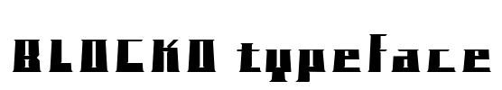 BLOCKO typeface Font Image