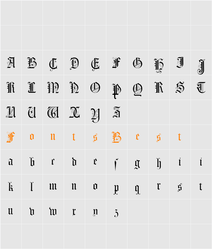 Morcrepito Character Map