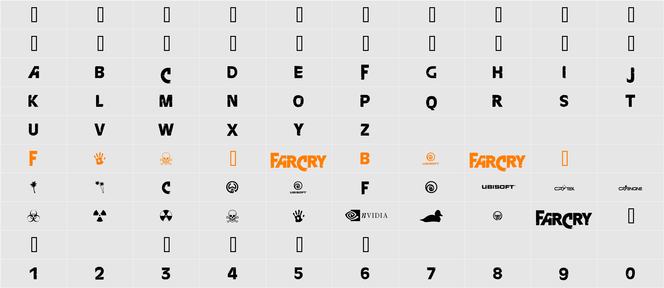FarCry Character Map