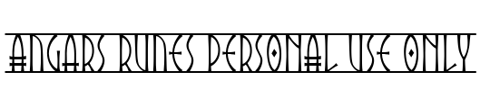 Angars Runes PERSONAL USE ONLY Font Image