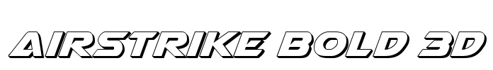 Airstrike Bold 3D Font Image