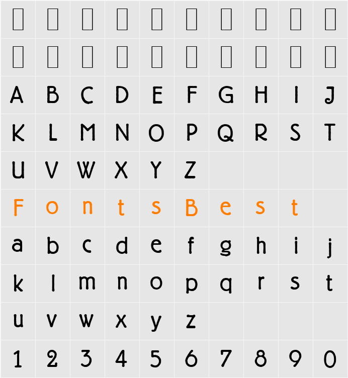 B693-Deco Character Map