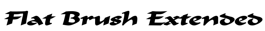 Flat Brush Extended Font Image