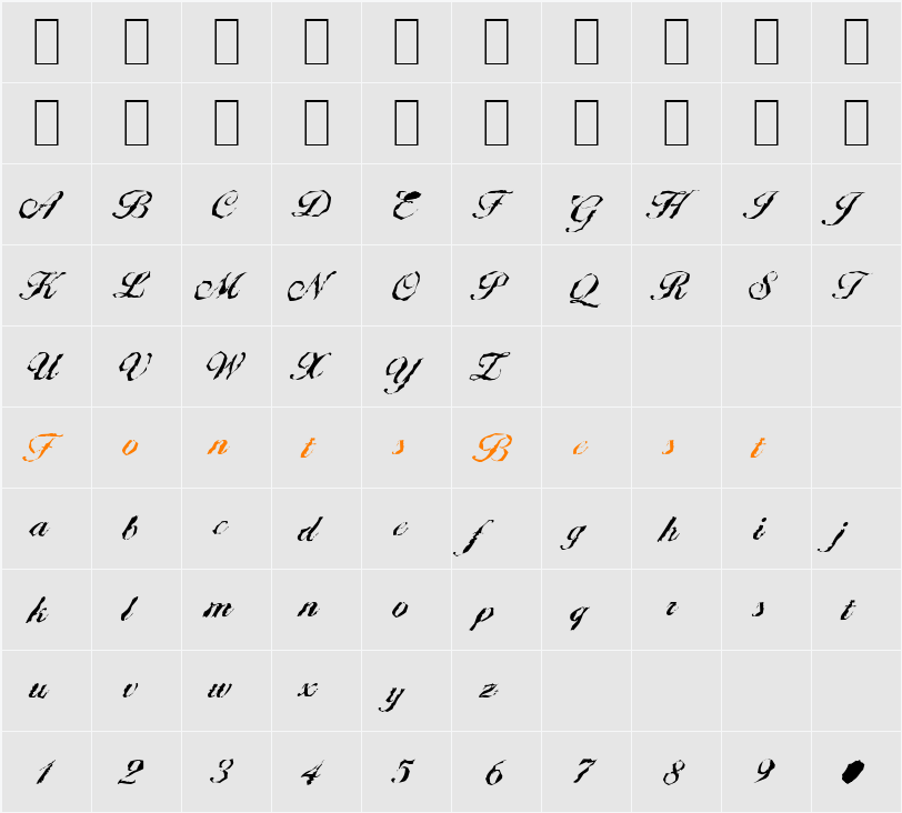 BallantinesRandom-Medium Character Map