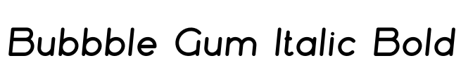Bubbble Gum Italic Bold Font Image