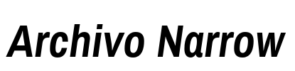 Archivo Narrow Font Image