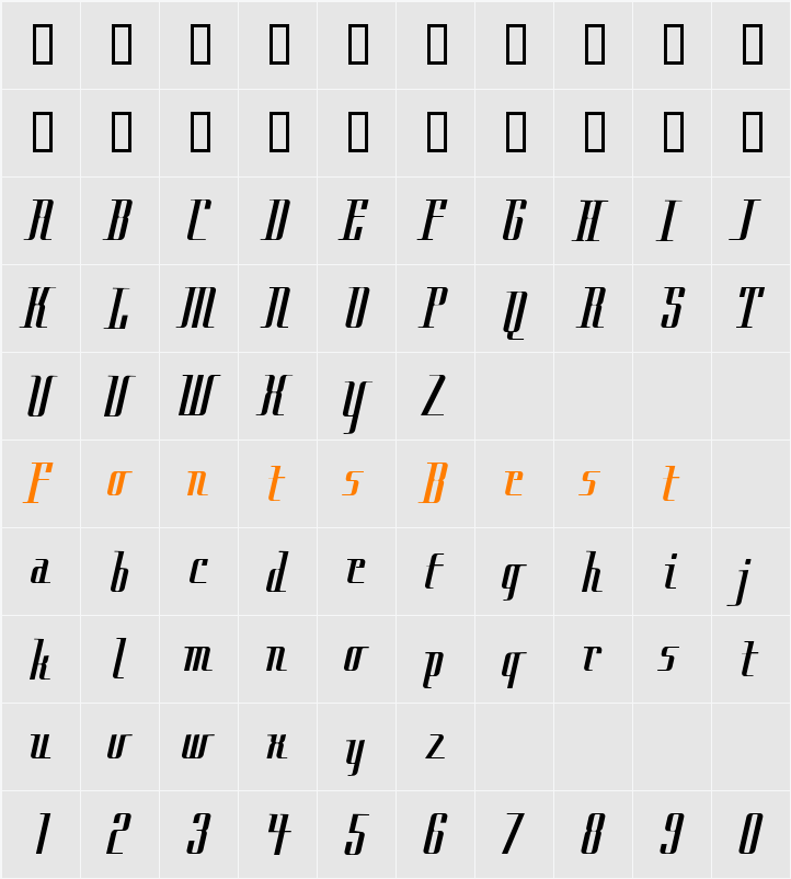 Cily Character Map