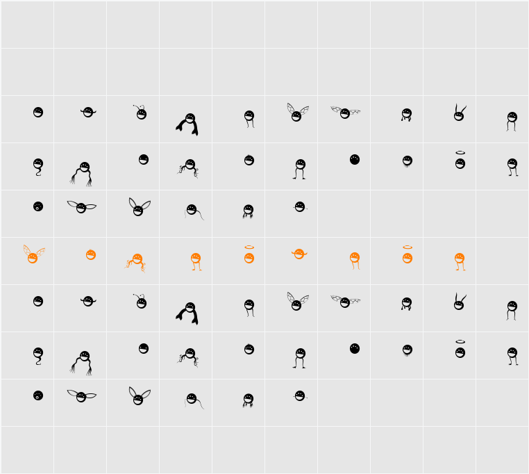 Bagarozz Character Map
