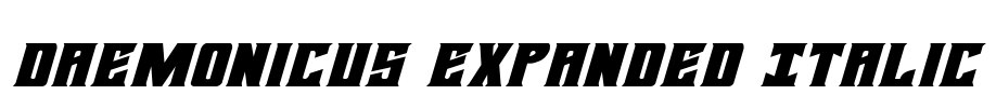 Daemonicus Expanded Italic Font Image