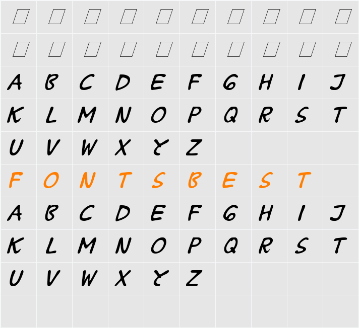 B Prahara TH_Tlsn Tgn Character Map