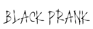 BLACK PRANK Font Image