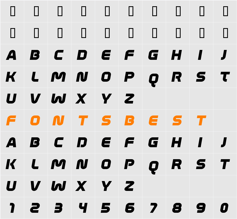 Mathmos Original Character Map