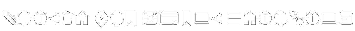 Arista Pro Icons Hairline Font Image