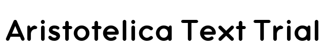 Aristotelica Text Trial Font Image