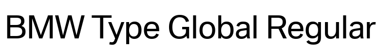 BMW Type Global Regular Font Image