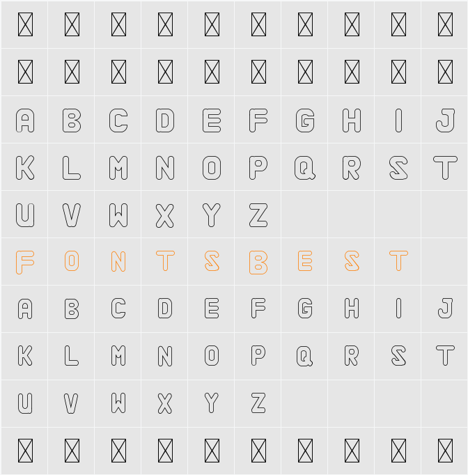 Alaqua Demo Outline Character Map