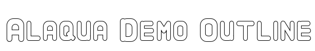 Alaqua Demo Outline Font Image