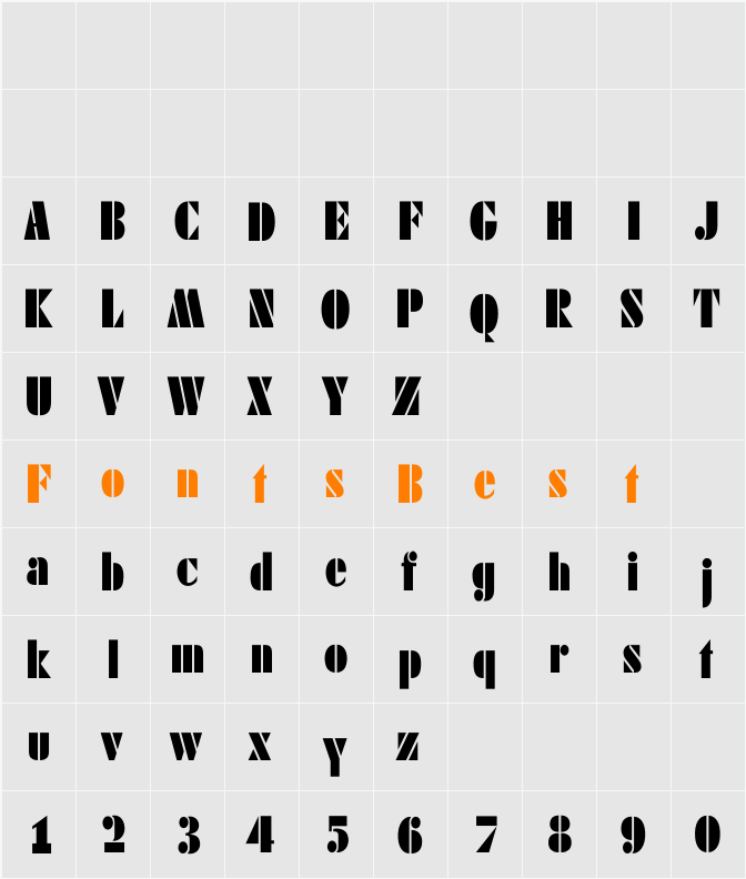 Dekoblack Cond Character Map