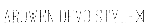 Arowen Demo Style1 Font Image