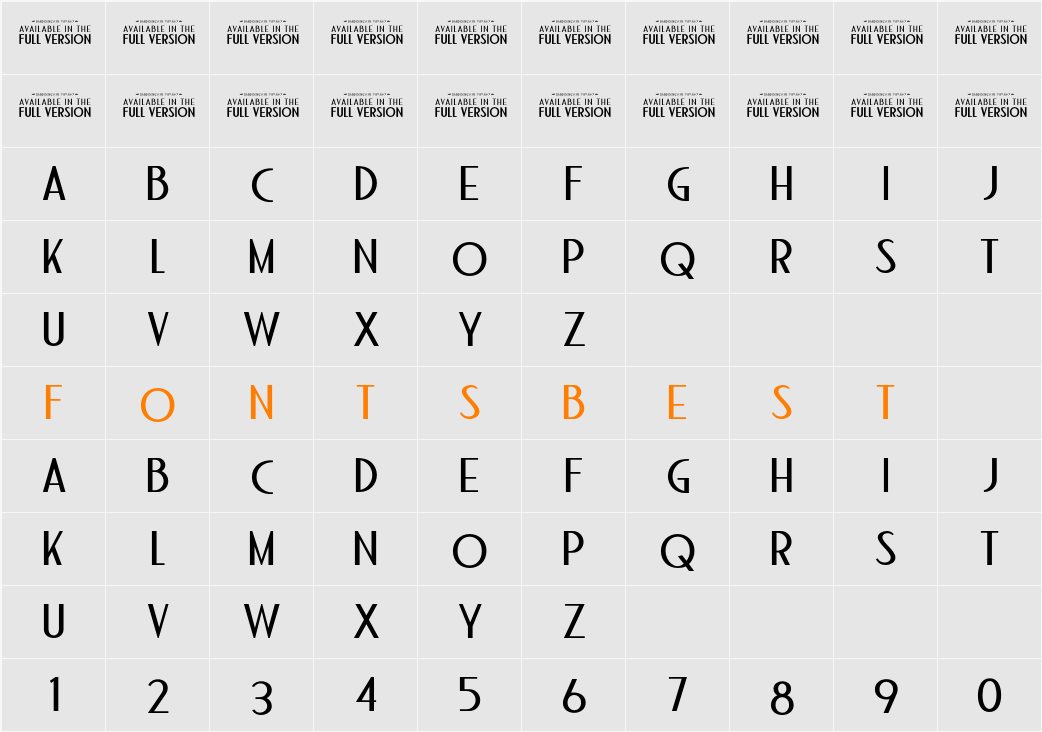 Bandoengsche DEMO Character Map