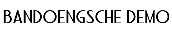 Bandoengsche DEMO Font Image