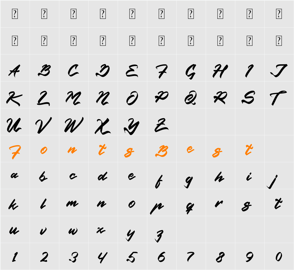 Belac Orlan Character Map
