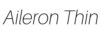 Aileron Thin Font Image