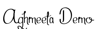 Aghmeeta Demo Font Image
