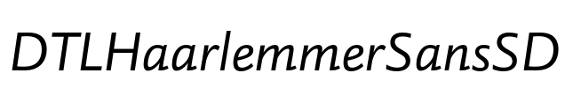 DTLHaarlemmerSansSD Font Image