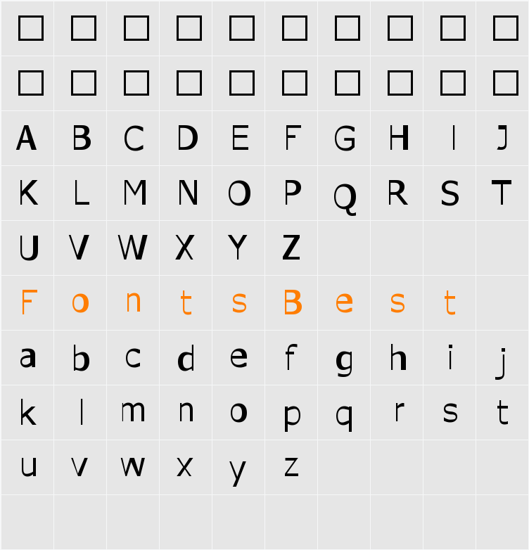 Mojotype Character Map