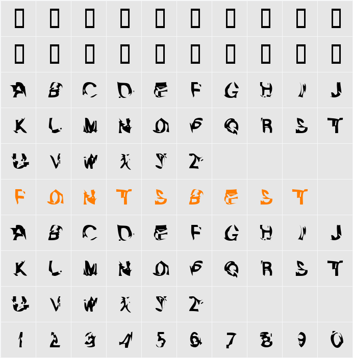 Flake Character Map