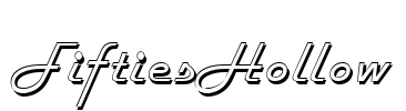 FiftiesHollow Font Image