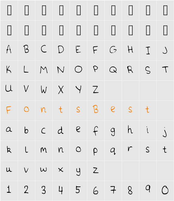 Daisies Character Map