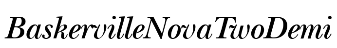 BaskervilleNovaTwoDemi Font Image