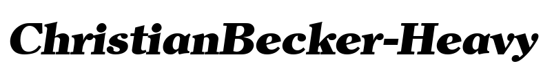 ChristianBecker-Heavy Font Image