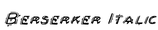 Berserker Italic Font Image