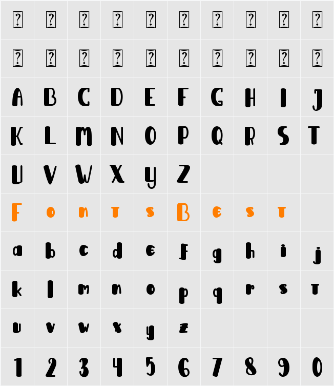 Arrany-PERSONAL USE Character Map