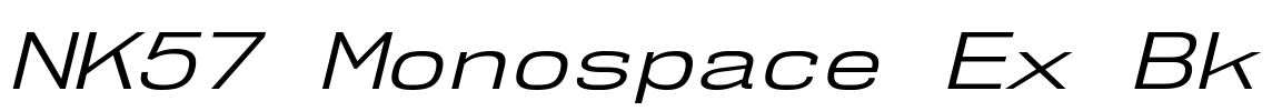 NK57 Monospace Ex Bk Font Image