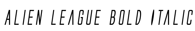 Alien League Bold Italic