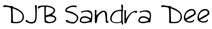 DJB Sandra Dee Font Image