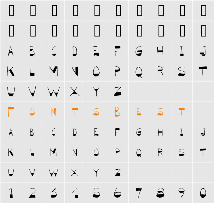 BigBottom Character Map