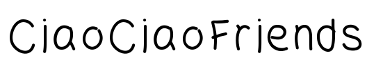 CiaoCiaoFriends Font Image